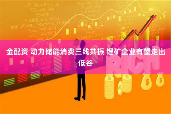 金配资 动力储能消费三线共振 锂矿企业有望走出低谷